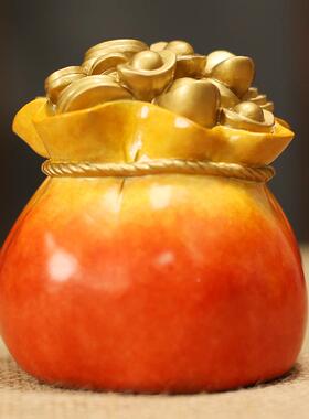 财旺室福袋钱袋财进宝摆件聚宝盆客厅书MHP开房办公招桌面摆件店