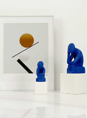 现代简约c欧式北欧思考者沉思者人像摆件雕塑样板房售楼处软装饰