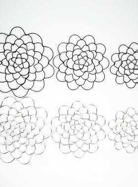 现代简约铁艺造型不锈钢花插铁艺造型工艺品礼品插花辅助器可折叠