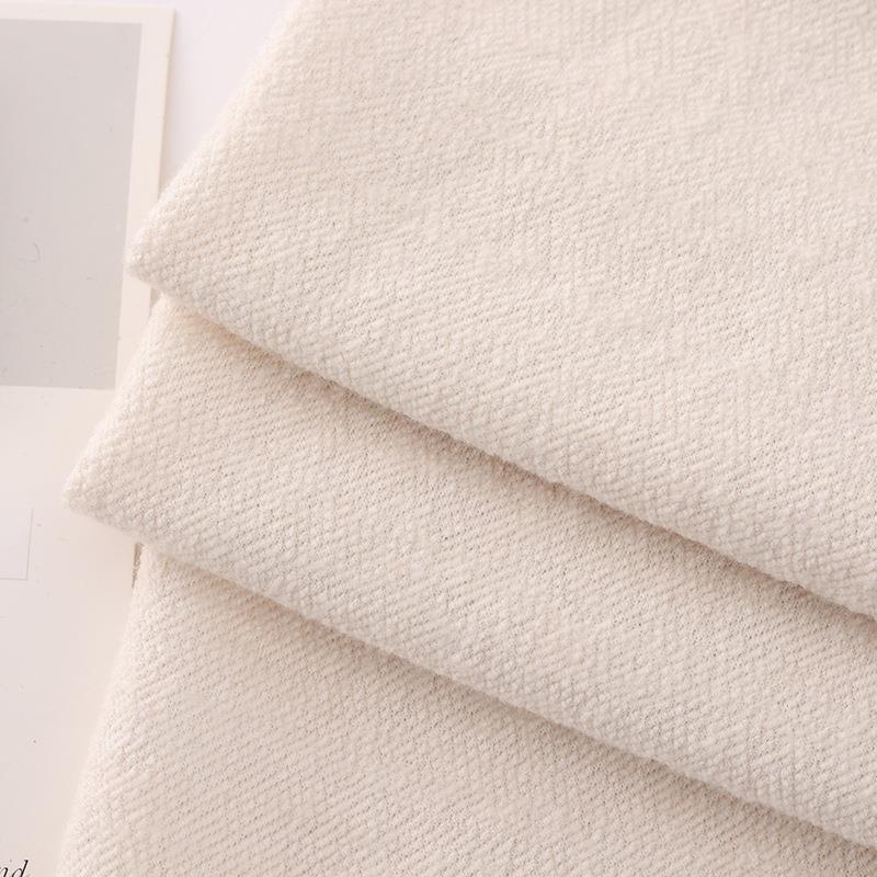 2462262羊毛38天丝混纺双面呢面料春秋针织裤装裙装毛呢面料 - 图0