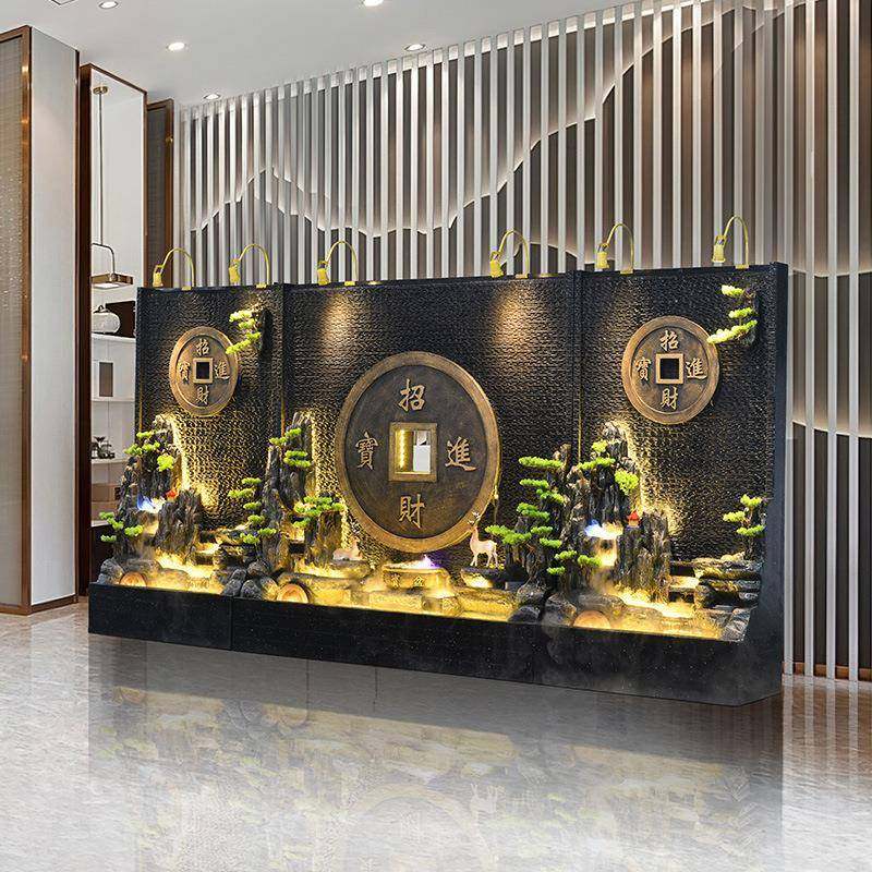 大型水幕墙庭院假山鱼池别墅玄关屏风酒店流水墙造景花园喷泉摆件,淘宝优惠券,粉丝福利购,淘宝优惠卷
