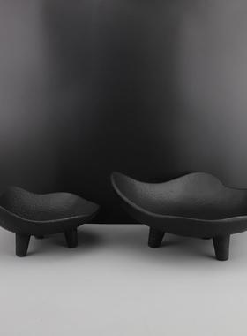 现代简约复古果盘树脂托盘摆件茶几客厅卧室玄关样板房家居装饰品