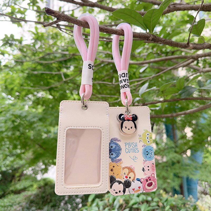 2卡位卡套分隔式可爱学生u饭卡校园挂脖绳链地铁公交工作证件小新 - 图2
