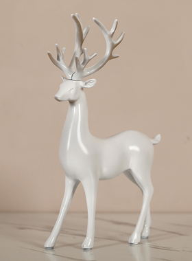 现代简约创意招财鹿摆件家居饰品客F厅电视柜书房样板间艺术品摆