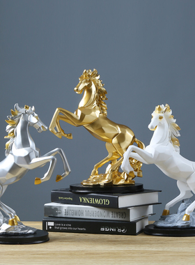 创意客厅酒柜装饰品n摆件家居饰品招财马办公室内电视柜玄关工艺