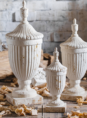 欧式复古罗马柱摆件柱头民宿别墅艺术装饰品家Q用书房客厅摆件摄