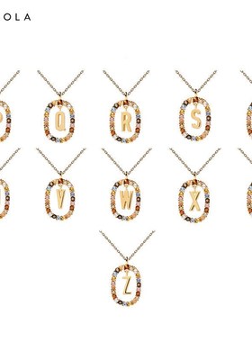 26英文字母吊坠项炼锆石时尚MA - Z Ini