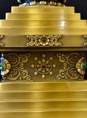 苯教佛塔 e鎏金塔子 西藏苯教用品 雍仲本教精品摆件 苯教塔