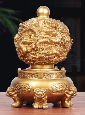 九转乾坤鼎摆件中式客p厅酒柜装饰品办公室桌摆设玄关开业工艺礼