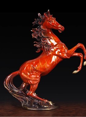 纯铜马摆件招财家居客厅酒柜办公室装H饰品公司开业乔迁新居送礼