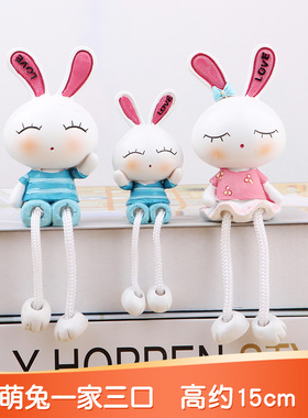 现代家居小装饰品摆件客厅酒柜创C意迷你家里房间室内树脂吊脚娃