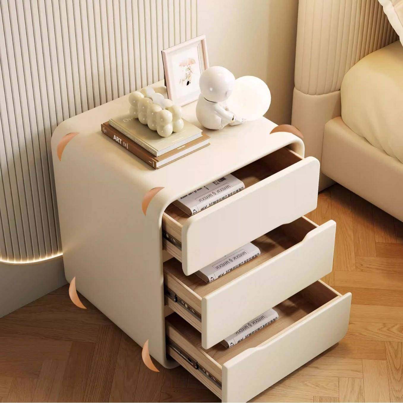 实木头柜免安装Z-42A三抽简床约现黑代色意轻奢式卧室小型卧室收 - 图2