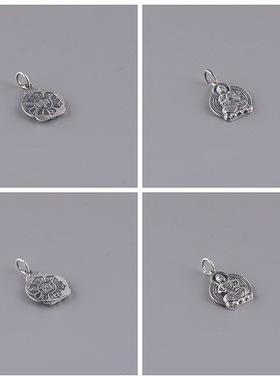 古银铺足银S990复古工艺女戴佛本命年J十二生肖本命佛守护神银吊