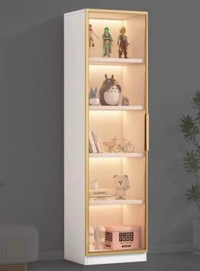 书柜酒展示柜可动落地一体组合置物柜家用厅QIU客窄边透明玻璃门