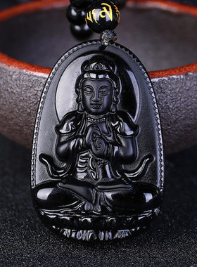 包邮古法b琉璃黑曜八大守护神吊坠本命佛12生肖男女大日如来佛菩
