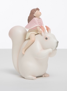 松鼠先生白夜童话贾晓欧创意艺术品摆件客K厅品装饰可爱少女心礼