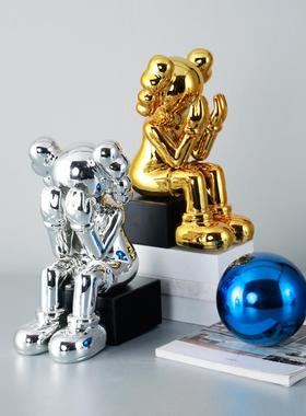 简约后现代奢华人物摆件样板间电视柜橱窗酒店大堂客厅书房装饰品