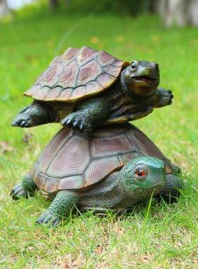 仿真乌龟雕塑水池塘动物模型户外庭院装饰别墅入户花园装饰品摆件