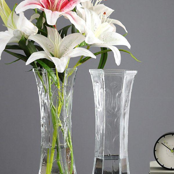 【二件套】玻璃花瓶透明水养富贵竹百合水培插花摆件客厅家用大号,淘宝优惠券,粉丝福利购,淘宝优惠卷