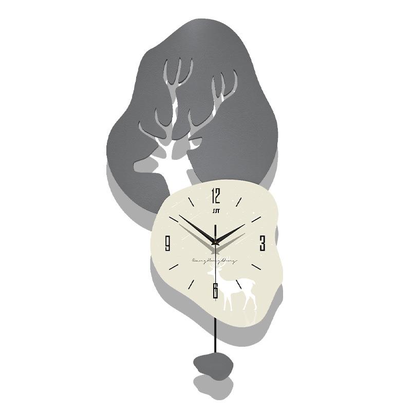 现代简约挂钟客厅时尚个性创意餐厅玄关背景装饰钟表时钟挂墙家用 - 图3