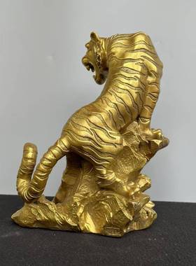 铜件虎啸河摆a5931640老虎上山虎十二生肖虎工艺山品