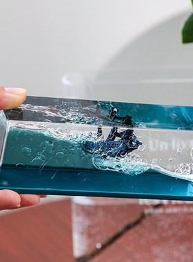 黑珍珠号漂流瓶游轮游体漂流瓶桌面永不沉L没的小船汽车内摆件礼