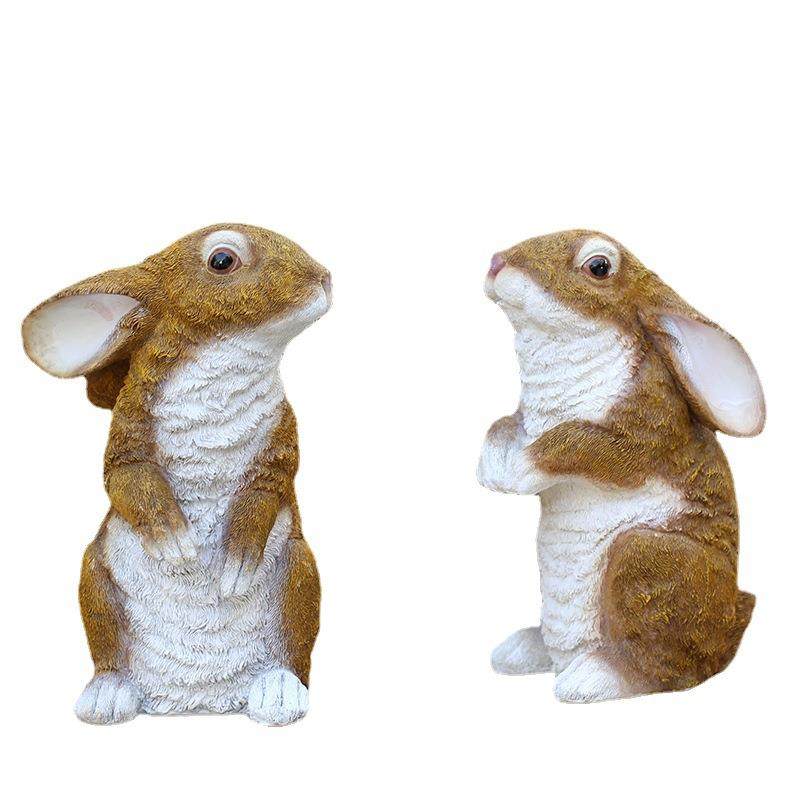 花园小兔子摆件仿真动物雕塑户外公园林景观小品庭院草坪装饰造景,淘宝优惠券,粉丝福利购,淘宝优惠卷