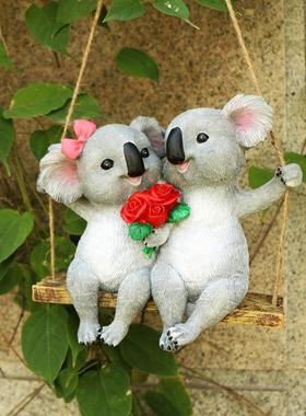 考拉眼境架动物眼镜座笔筒笔插创意礼品摆件动物树脂工艺品摆件