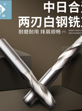 河冶住商超硬白钢立铣刀2刃键槽铣刀全磨过中心不锈钢铣刀CNC刀具