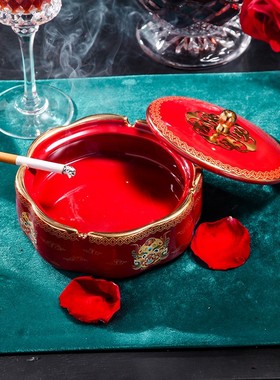 虎年新中式摆件高端陶瓷r配铜软装饰品玄关样板间客厅茶几结婚摆