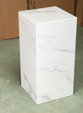 爵士白大理石底座摆台玄关电视柜旁边落地客厅雕S塑摆件底座基座
