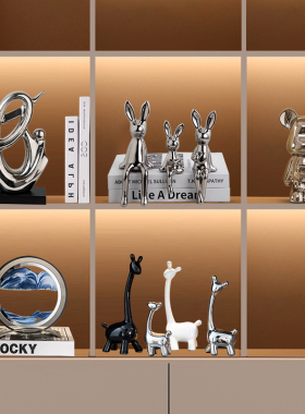 酒柜摆件轻奢高档客厅电视柜家居装饰品乔迁新居P开业2024新款礼