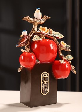 新中式创意平安i喜乐办公室客厅酒柜书房装饰品摆件家居饰品茶室