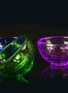 供水杯供佛杯 佛具用品圣水杯七彩水晶透明玻璃七供八供水碗 7个