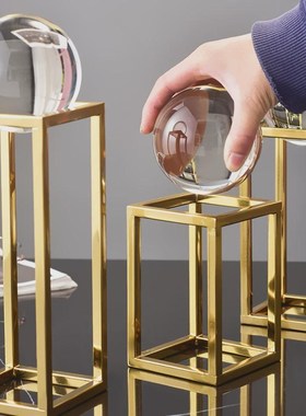 热销家居样板房客厅电视柜欧式水晶球摆件书房书柜装饰.品办公室