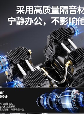 空压机气泵空气压缩机小型220v无油静音工业级气泵汽泵木工打气泵