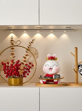 可爱兔子钥匙收纳摆件进门入户玄关鞋柜上客厅装饰品乔.迁新居礼