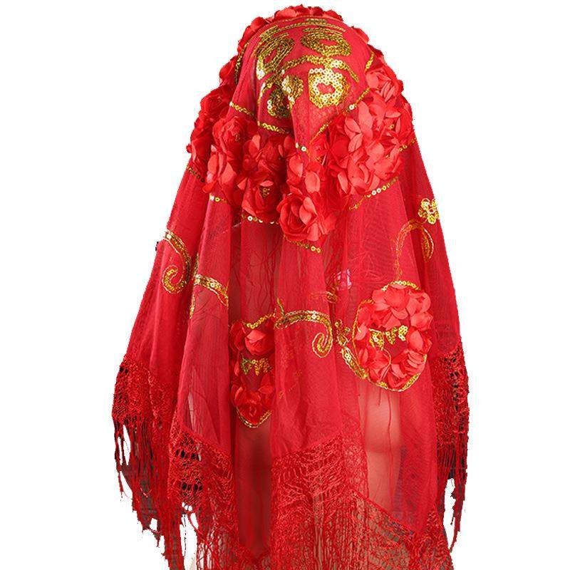 新娘出嫁盖头红色结婚婚礼蒙头巾透明中式网纱喜字婚庆头纱红盖头,淘宝优惠券,粉丝福利购,淘宝优惠卷