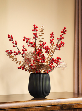 轻奢客厅电视柜摆件新中式家v居装饰品开业发财果结婚新房乔迁礼