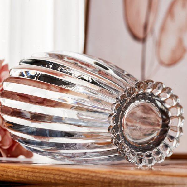 欧式轻奢透明水晶玻璃花瓶 高级花瓶插花百合花水养餐桌客厅摆件,淘宝优惠券,粉丝福利购,淘宝优惠卷