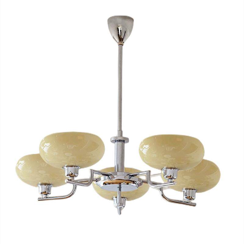 北欧创意个性奶光玻璃灯中古现代法式包豪斯卧室书房客厅餐厅吊灯,淘宝优惠券,粉丝福利购,淘宝优惠卷