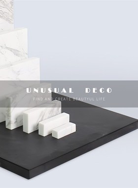 UNUSUAL DECO大理石金属几何体摆件客K厅书房电视柜样板间桌面饰