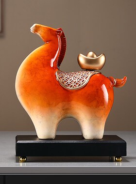 轻奢马上有钱摆件客厅玄s关酒柜书房装饰品乔迁新居礼物送朋友闺