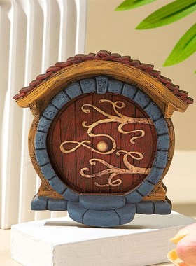 精灵仙女门童话门庭院木制树z木装饰 木质摆件花园装饰品工艺品