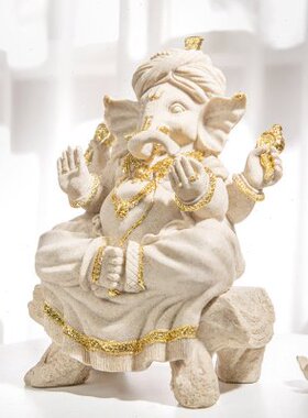 树脂工艺品象鼻神摆件家居客厅电视酒柜桌面禅意摆设办公室装饰品