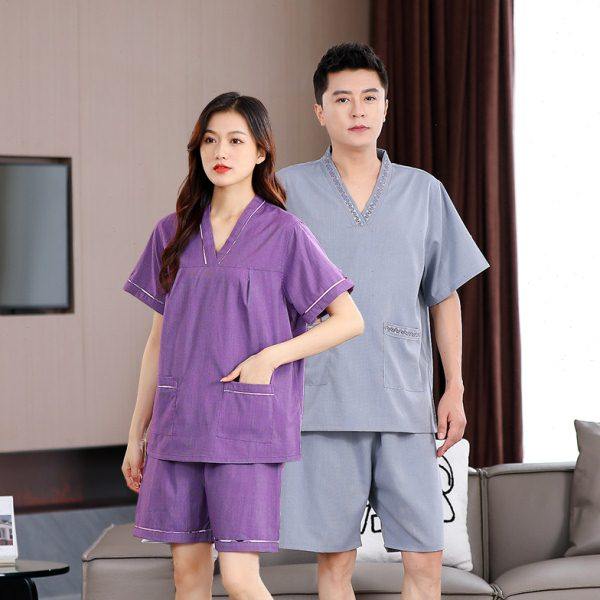 汗蒸服男苎麻足疗情侣女款浴衣按摩家居睡衣不起摺大码洗浴温泉,淘宝优惠券,粉丝福利购,淘宝优惠卷