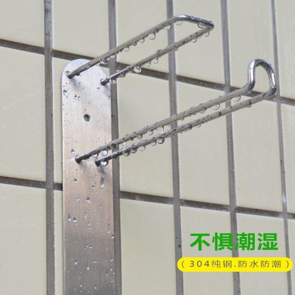 不锈钢衣架收纳神器免打孔挂钩省空间壁挂式阳台晾放衣挂的整理架,淘宝优惠券,粉丝福利购,淘宝优惠卷