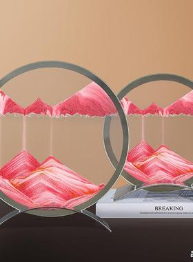 跨境流沙画摆件家居饰品客厅创意沙漏酒柜电视柜办公室装饰品