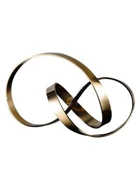 抽象金属摆件绳结装饰品 客厅样板房书架柜书桌前卫艺术软装摆设