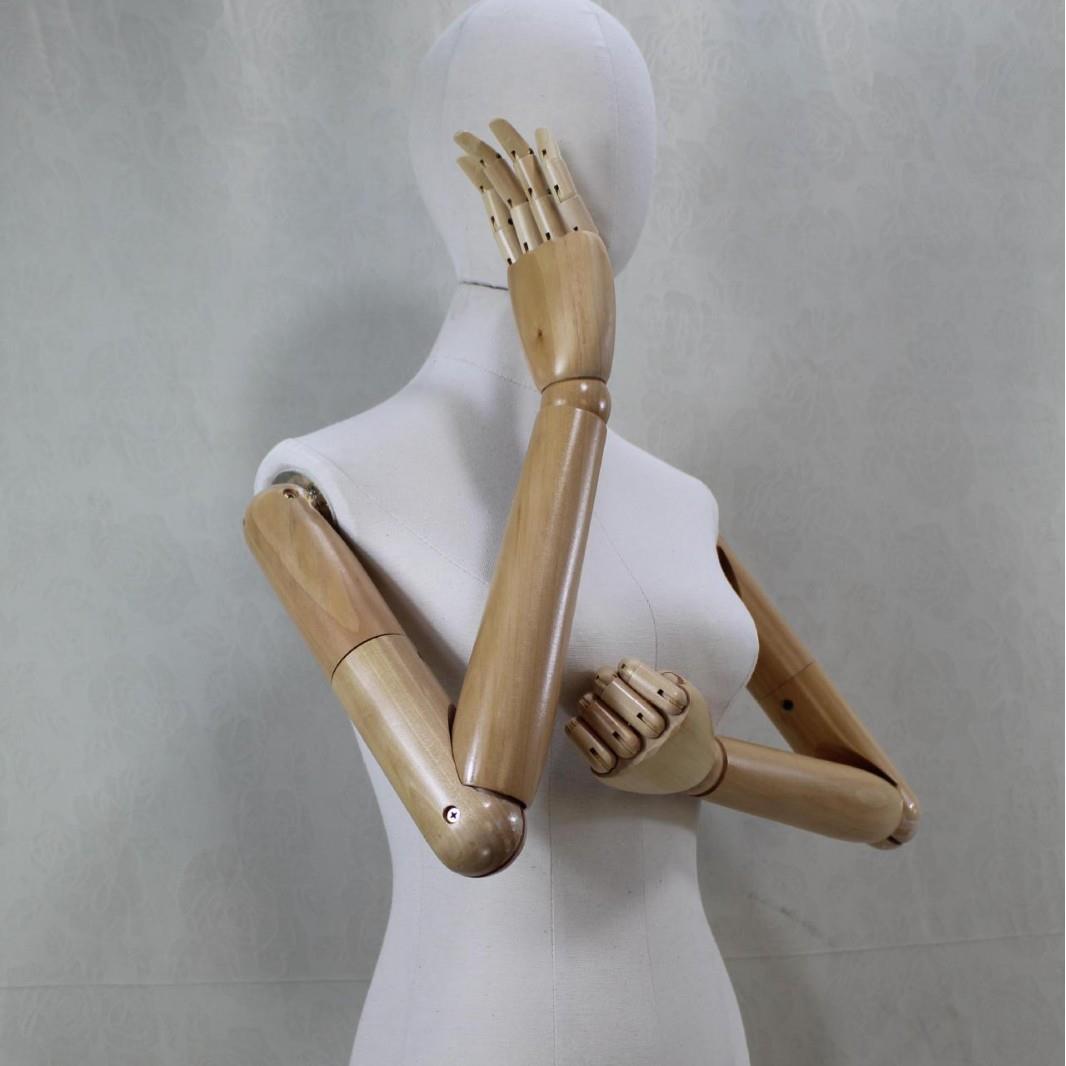 韩版半身带塑料手模特支架 女装半身麻布硬泡模特 半身服装模特 - 图0